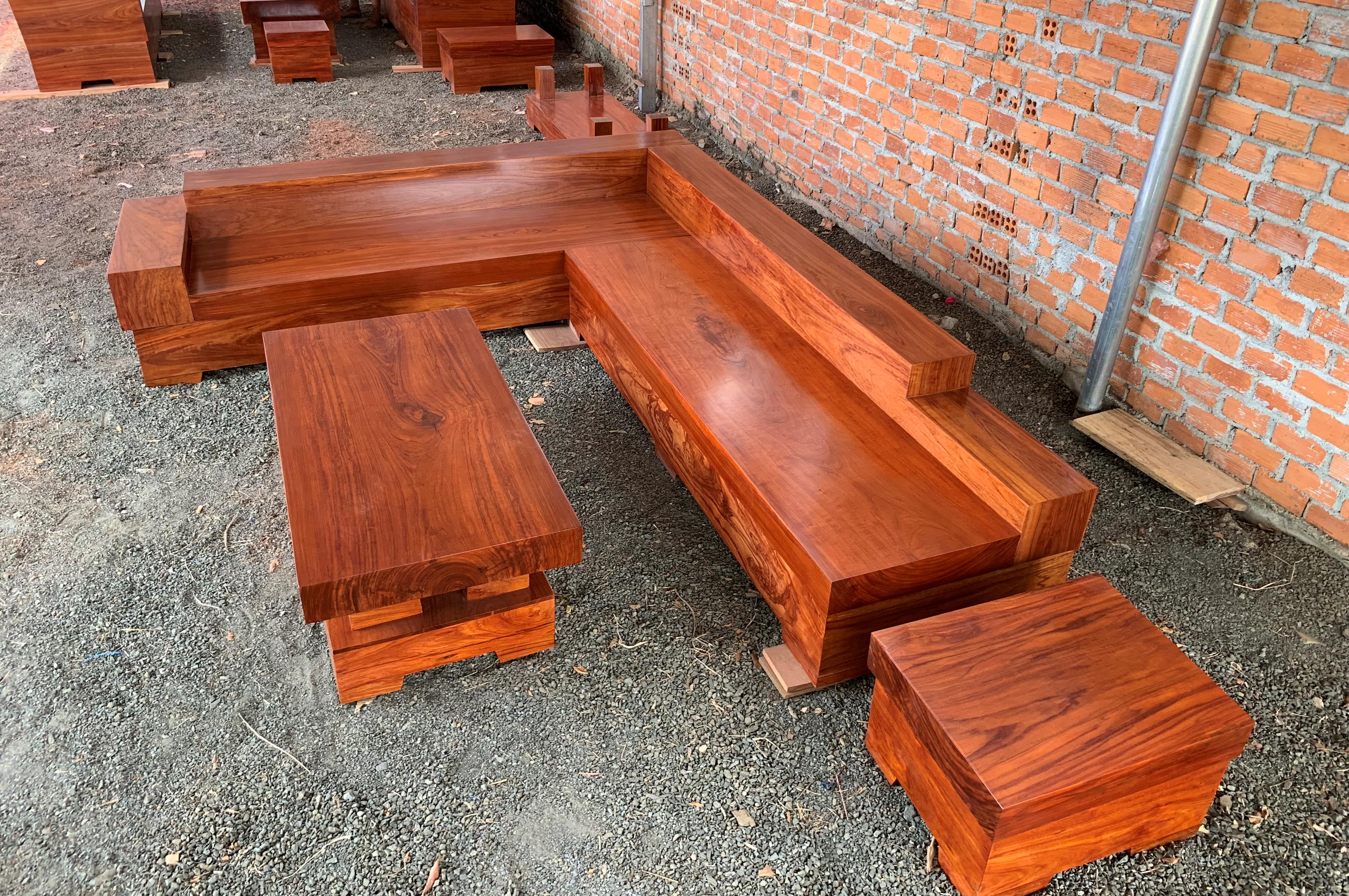 Sofa nguyên tấm gỗ Cẩm