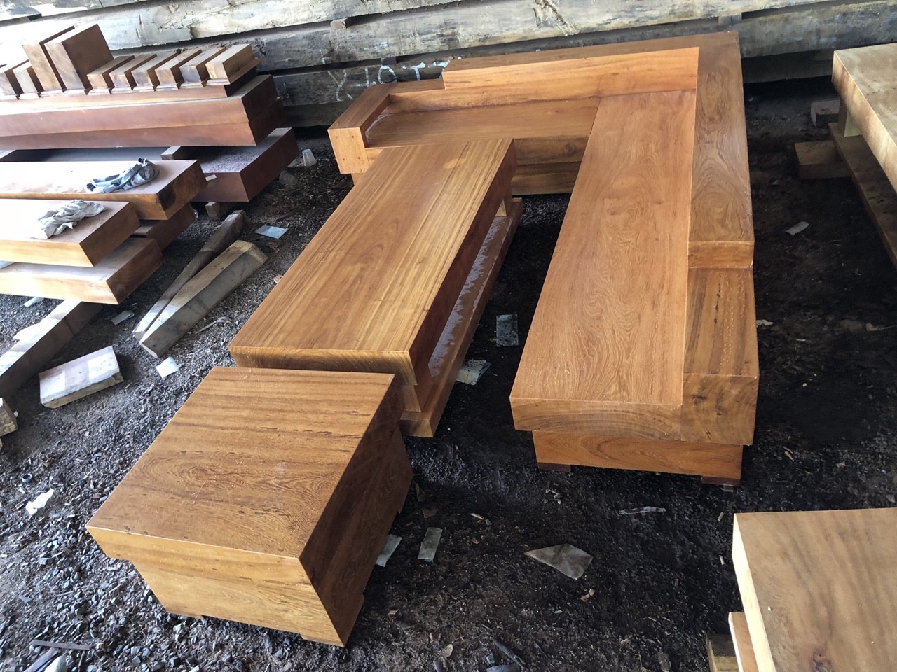 Sofa gỗ nguyên tấm