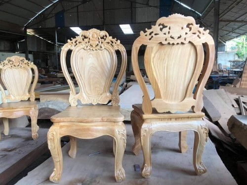 Ghế gỗ đẹp mẫu Louis bằng Gõ Đỏ nhập