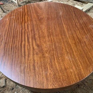 Mặt bàn tròn gỗ Cẩm hồng nguyên khối